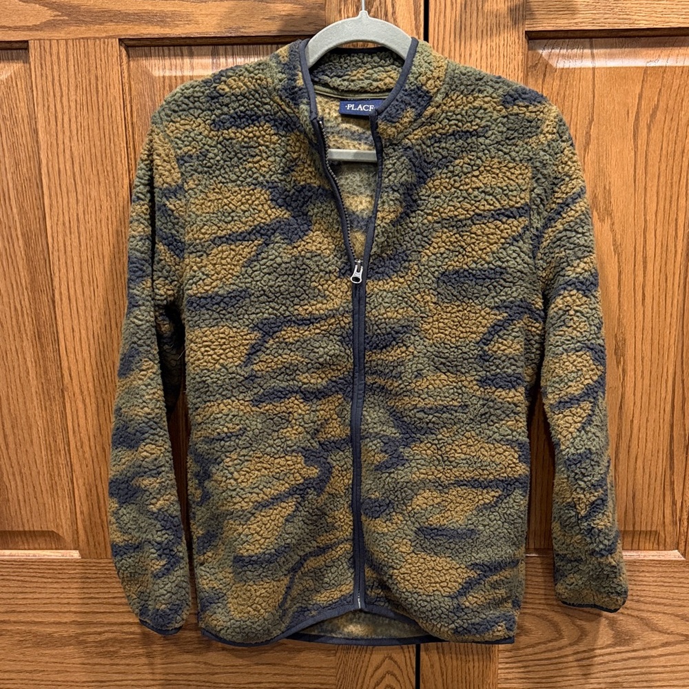 The Children's Place Green and Brown Fleece Jacket